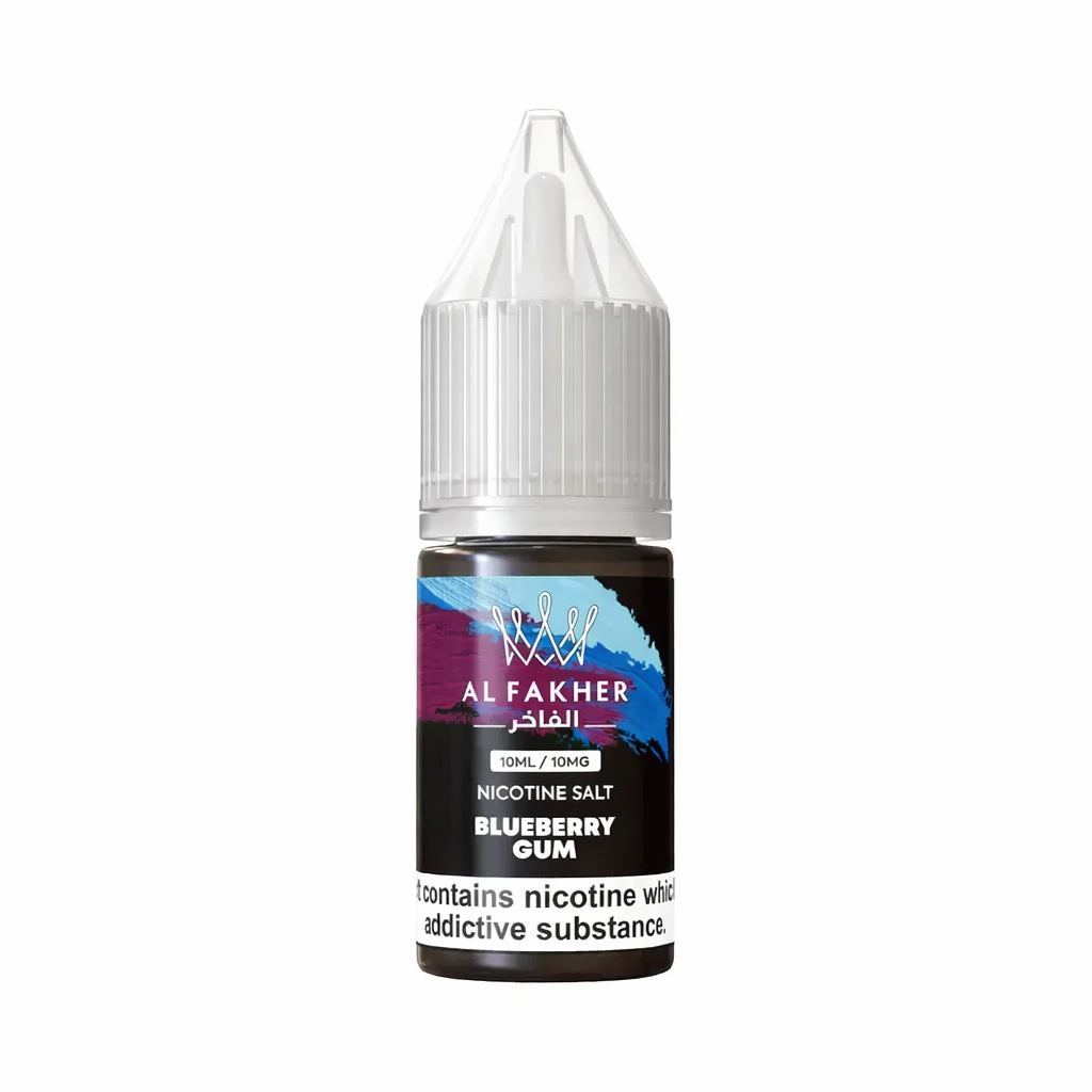 Al Fakher Nicotine Salt 10ml bottle shown upright on a plain background with branded label and safety warning visible.