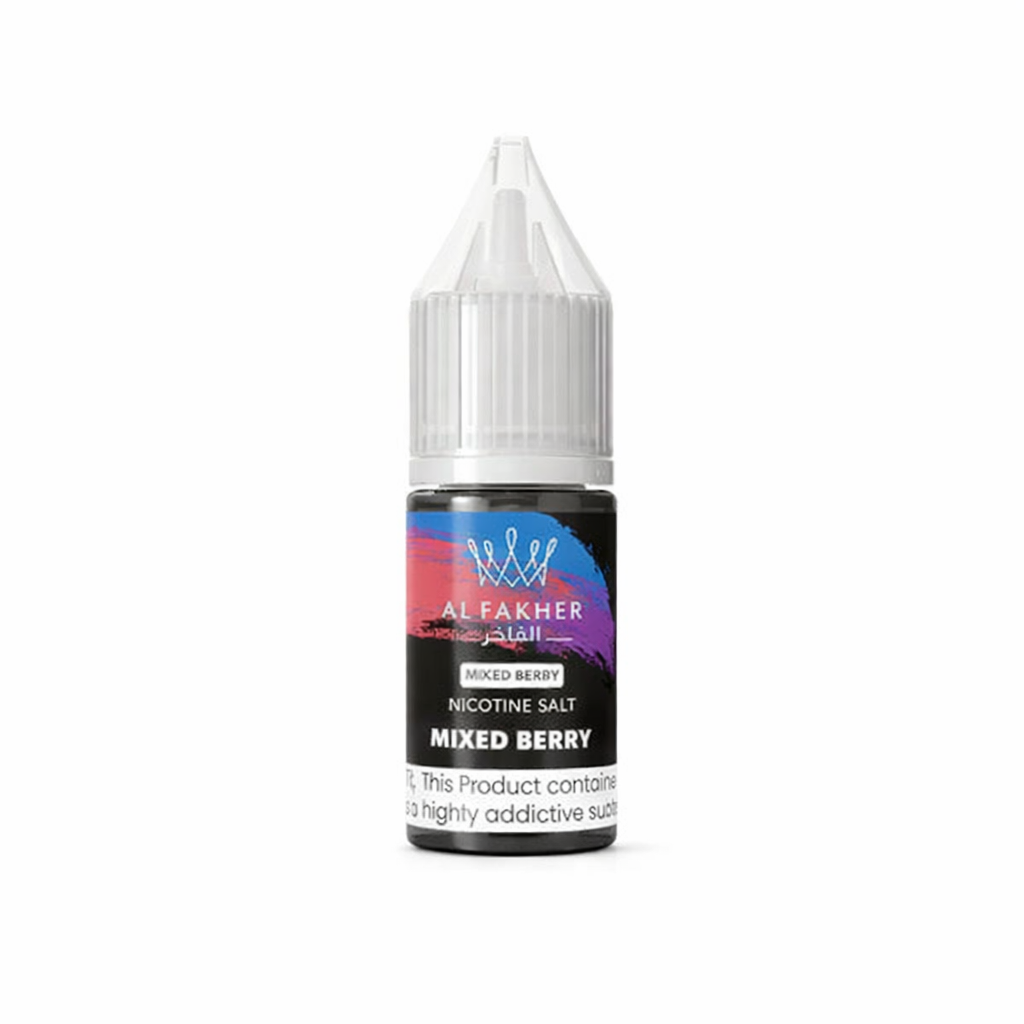 Al Fakher Nicotine Salt 10ml bottle shown upright on a plain background with branded label and safety warning visible.