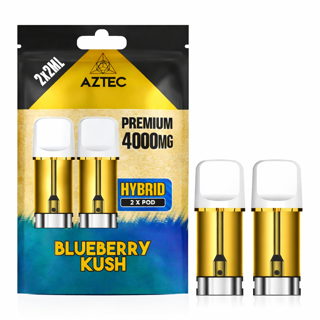 Aztec replacement pods displayed on a pure white background with clear pod and label detailing.