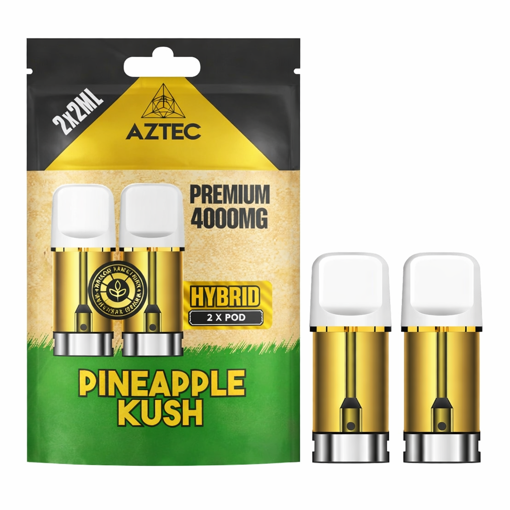 Aztec replacement pods displayed on a pure white background with clear pod and label detailing.