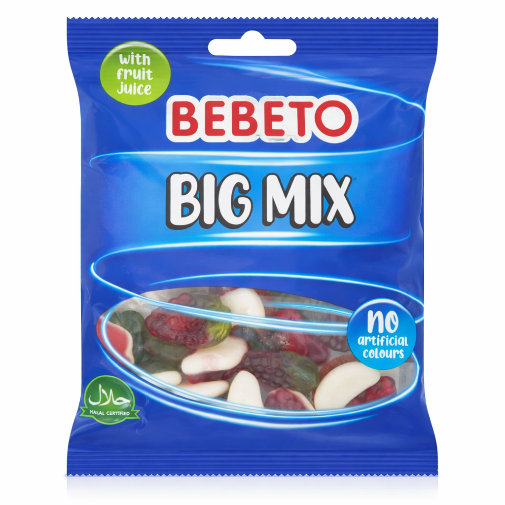 Bebeto Big Mix candy package on a pure white background.
