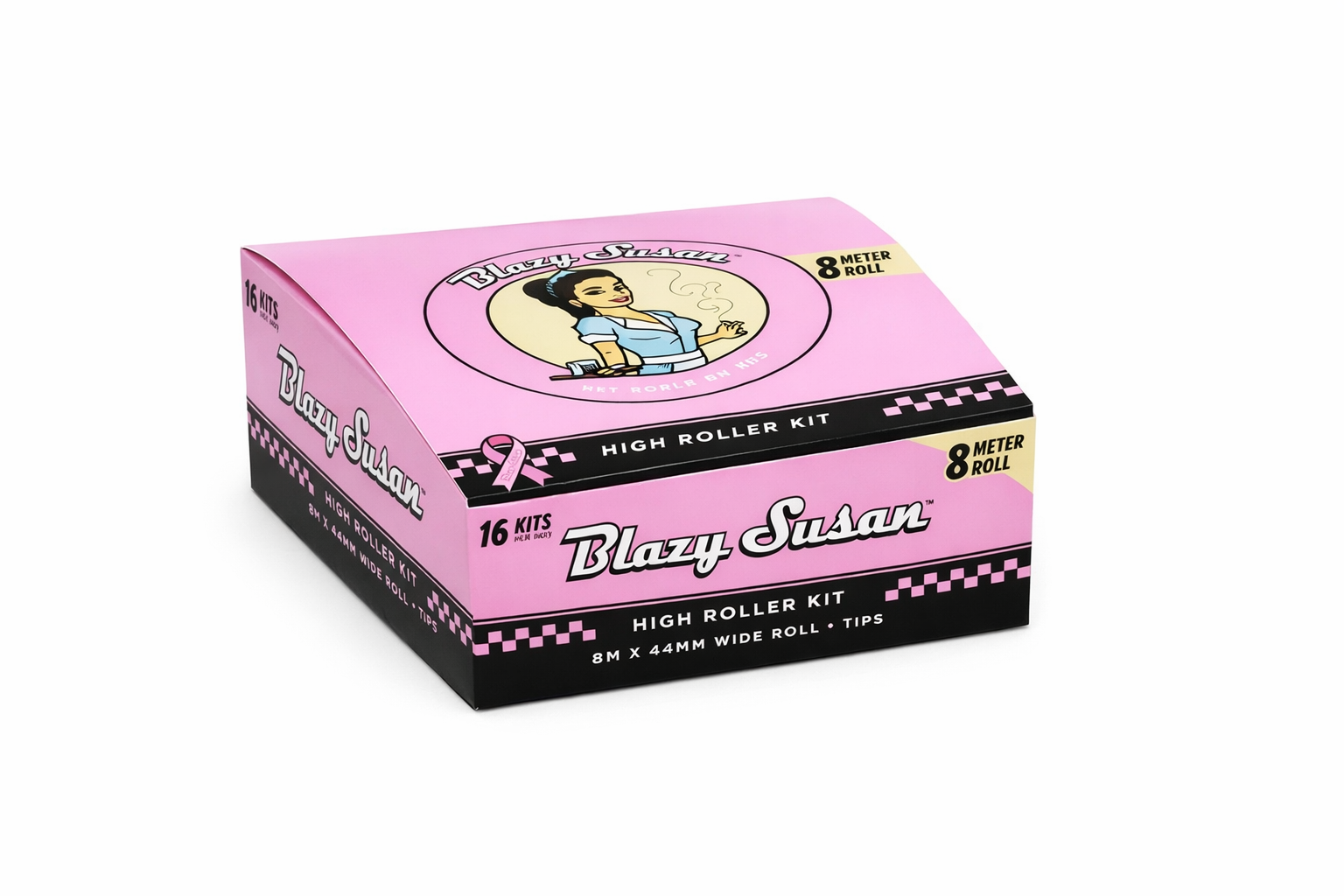 Blazy Susan High Roller Kit full box in pink branded packaging on a pure white background.