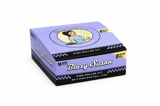 Blazy Susan High Roller Kit King full box in purple branded lavender packaging on a pure white background.