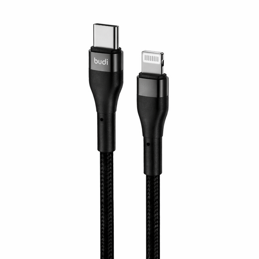 Black charging cables with branding on a white background.