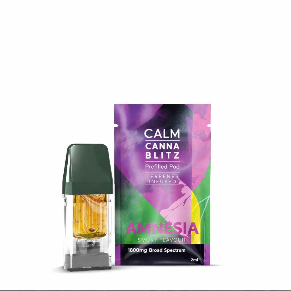 Calm Cannablitz pod shown in clean product packaging on a pure white background.