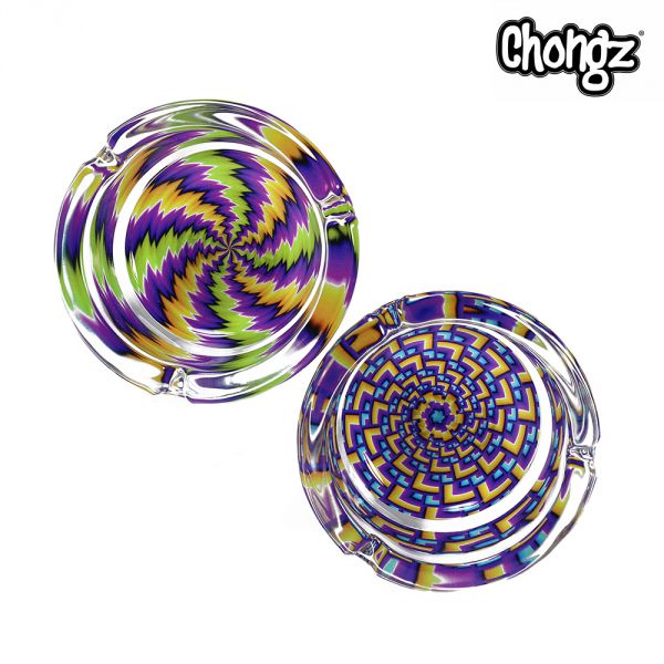 Chongz Patterned “Psycho” Glass Ashtray