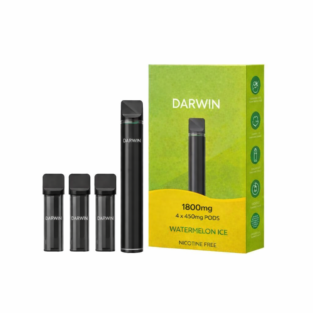 Darwin device shown on a pure white background with clear hardware detailing and clean label presentation.