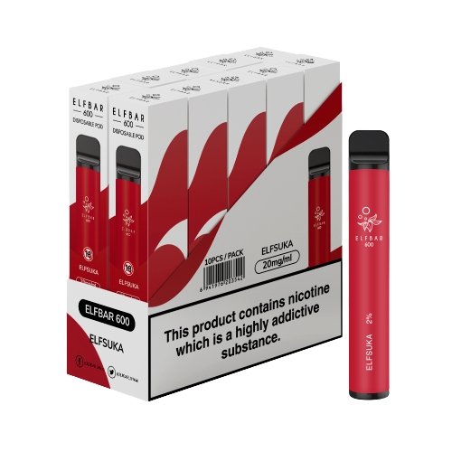 Elf Bar 600 Puffs Disposable Vape Pod (BOX OF 10)