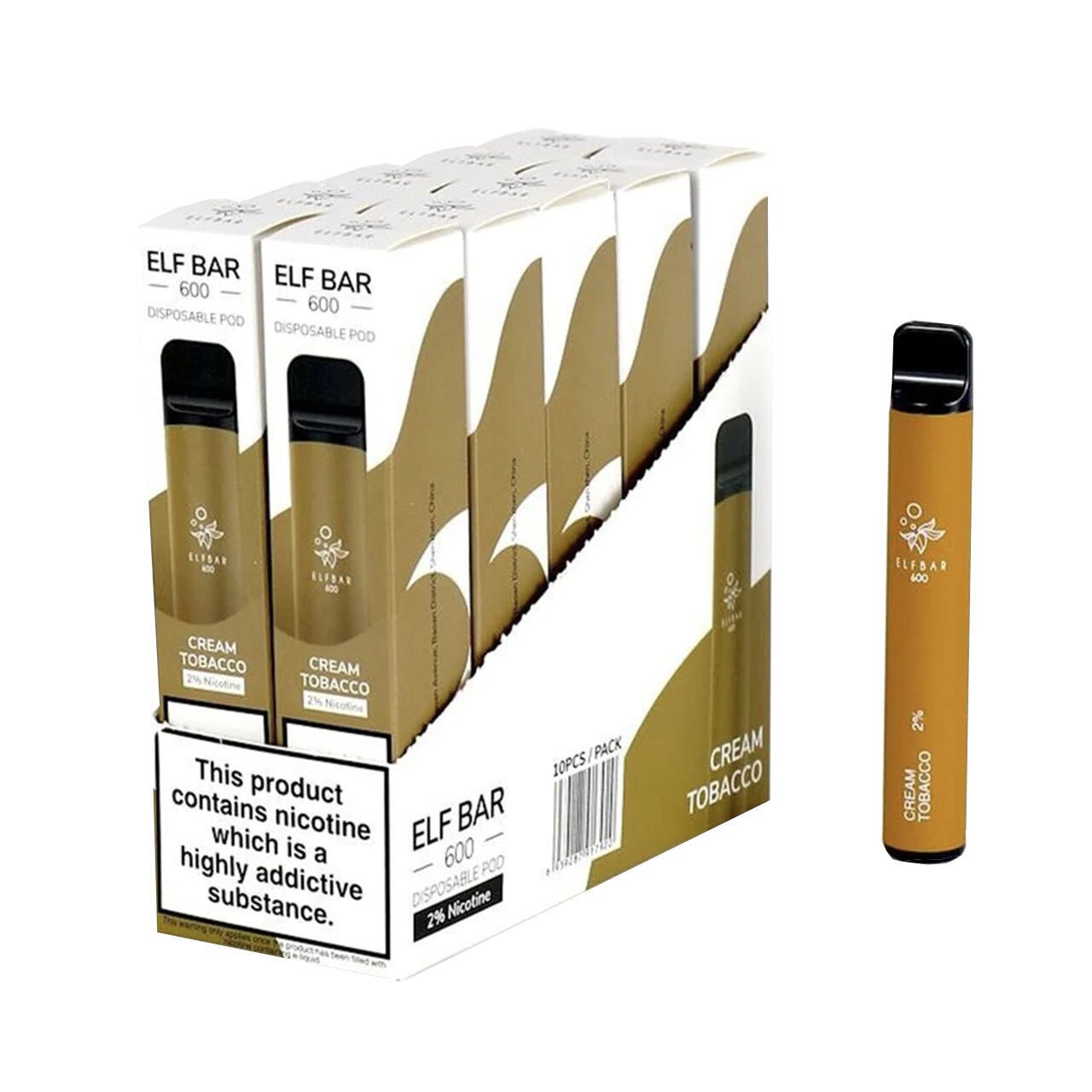 Elf Bar 600 Puffs Disposable Vape Pod (BOX OF 10)