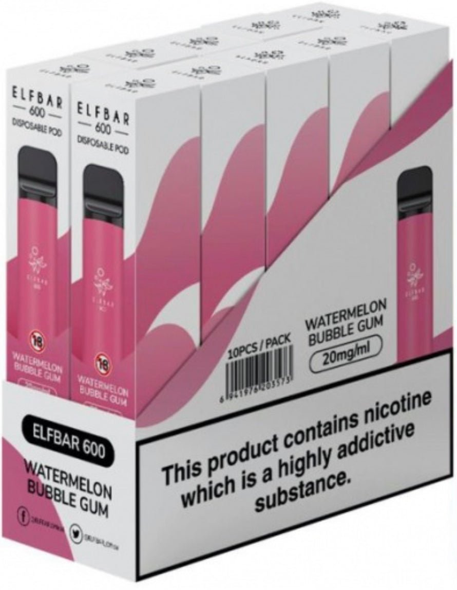 Elf Bar 600 Puffs Disposable Vape Pod (BOX OF 10)