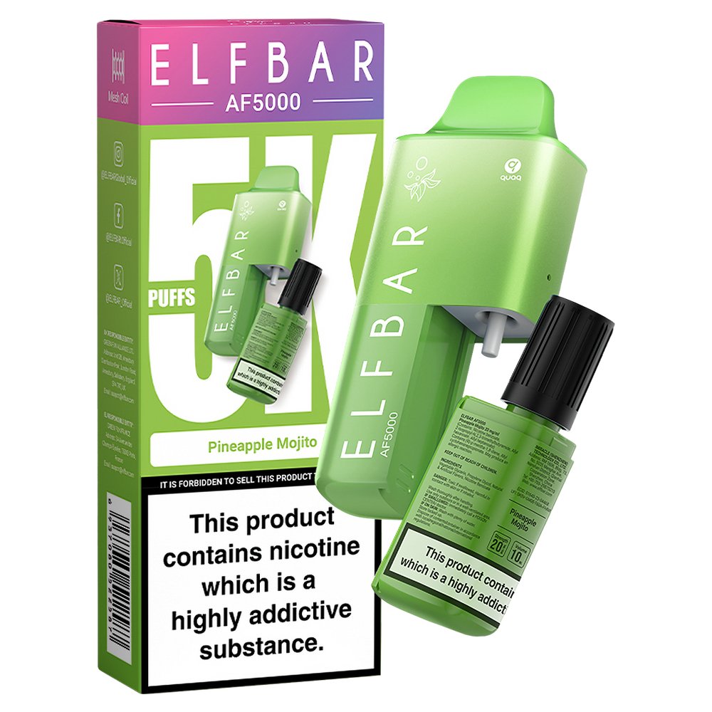 Elf Bar AF5000 Puffs Disposable Vape Device - (BOX OF 5)