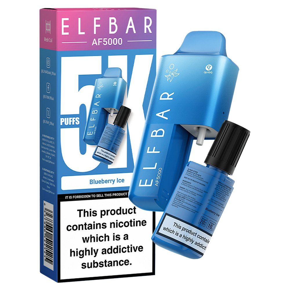 Elf Bar AF5000 Puffs Disposable Vape Device - (BOX OF 5)