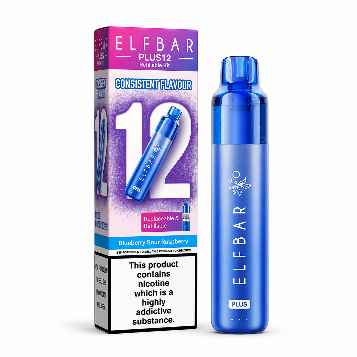 Elfbar Plus 12 Refillable Vape Kit – Compact Reusable Pod Device