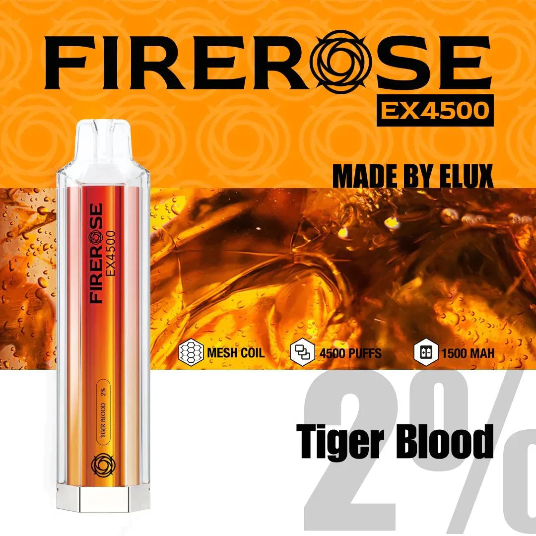 Elux Firerose EX4500 Disposable Vape Pod (BOX OF 10)