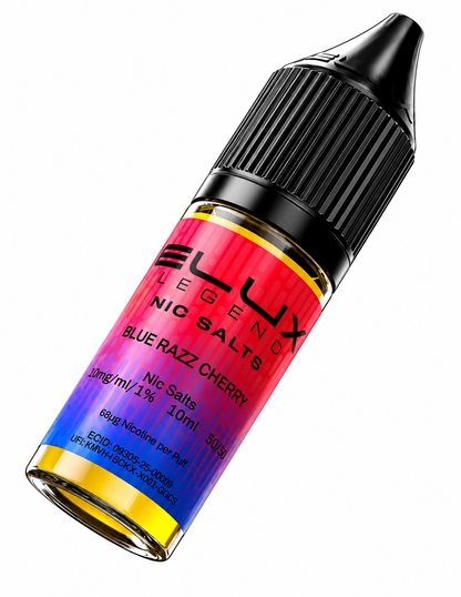 Elux Legend nic salt bottle displayed on a pure white background with clear label detailing.