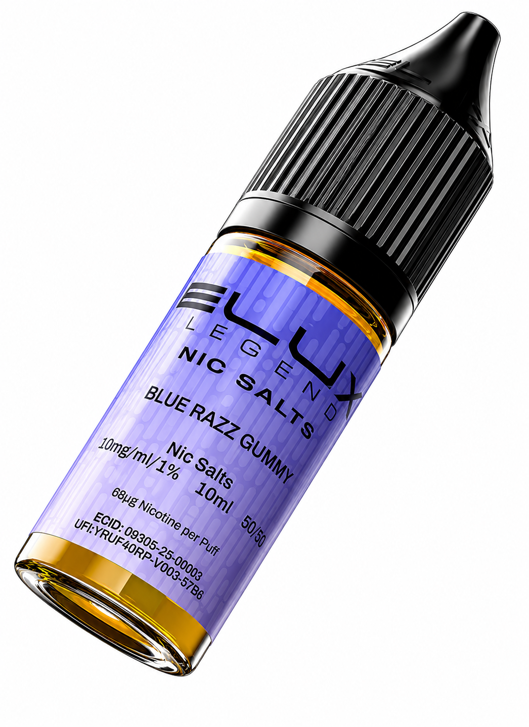 Elux Legend nic salt bottle displayed on a pure white background with clear label detailing.