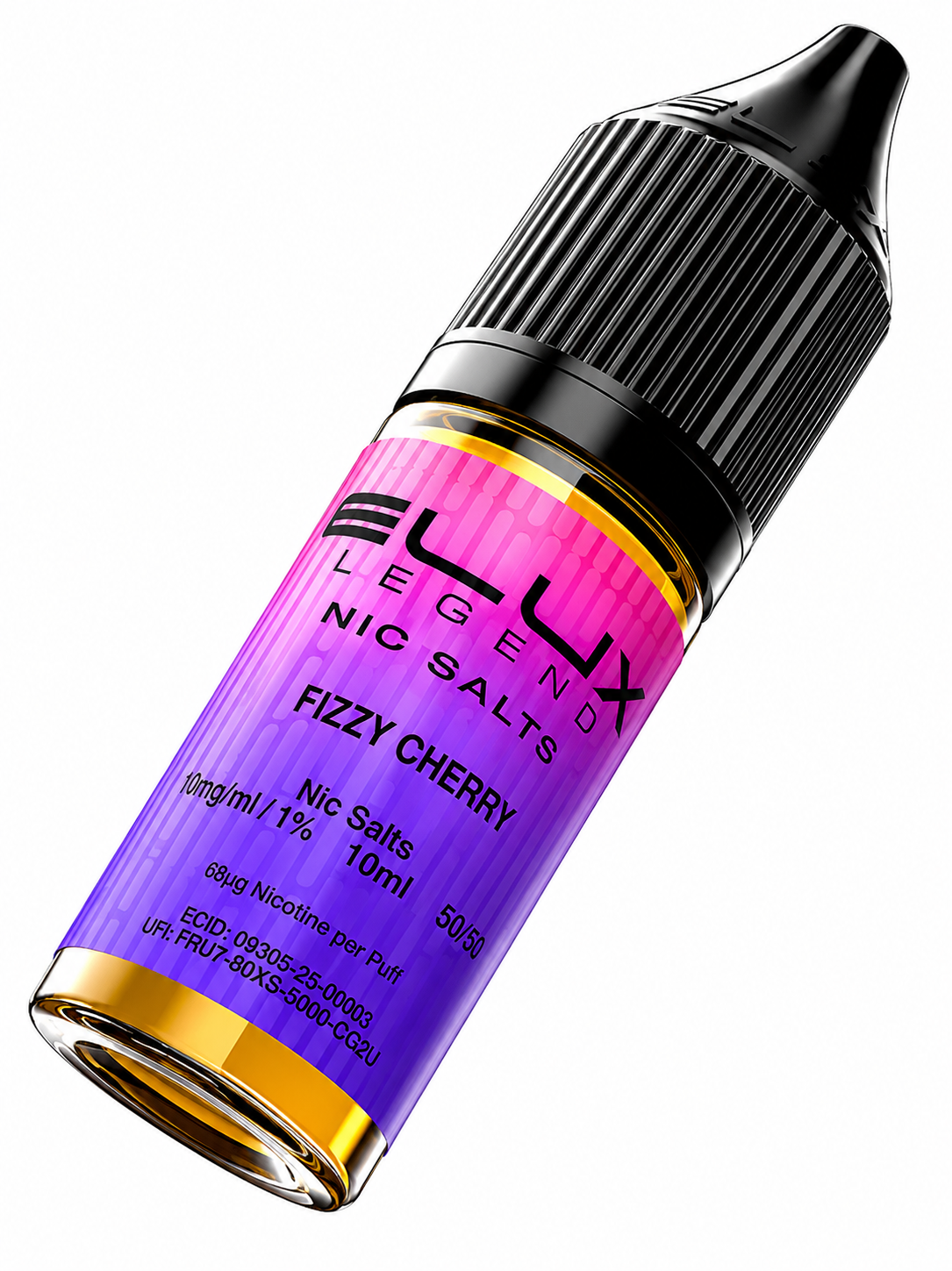Elux Legend nic salt bottle displayed on a pure white background with clear label detailing.