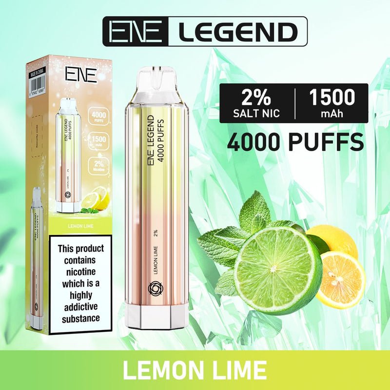 ENE Crystal Legend 4000 Disposable Vape Puff Pod (BOX OF 10)