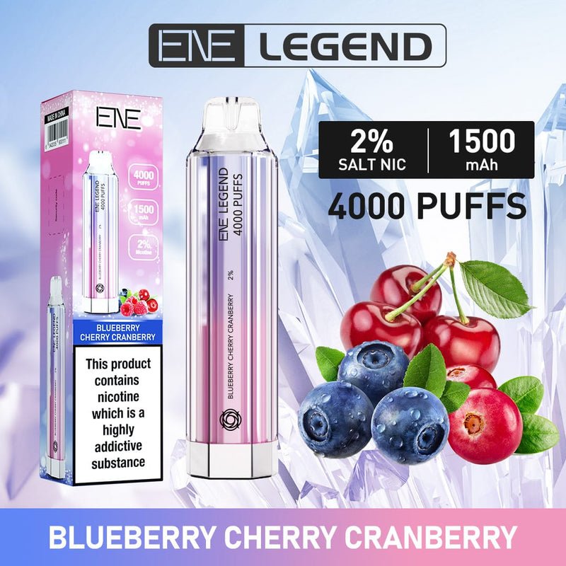 ENE Crystal Legend 4000 Disposable Vape Puff Pod (BOX OF 10)