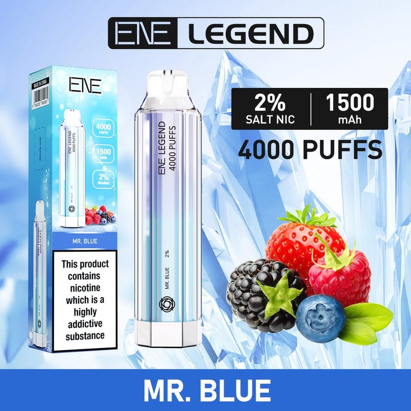 ENE Crystal Legend 4000 Disposable Vape Puff Pod (BOX OF 10)