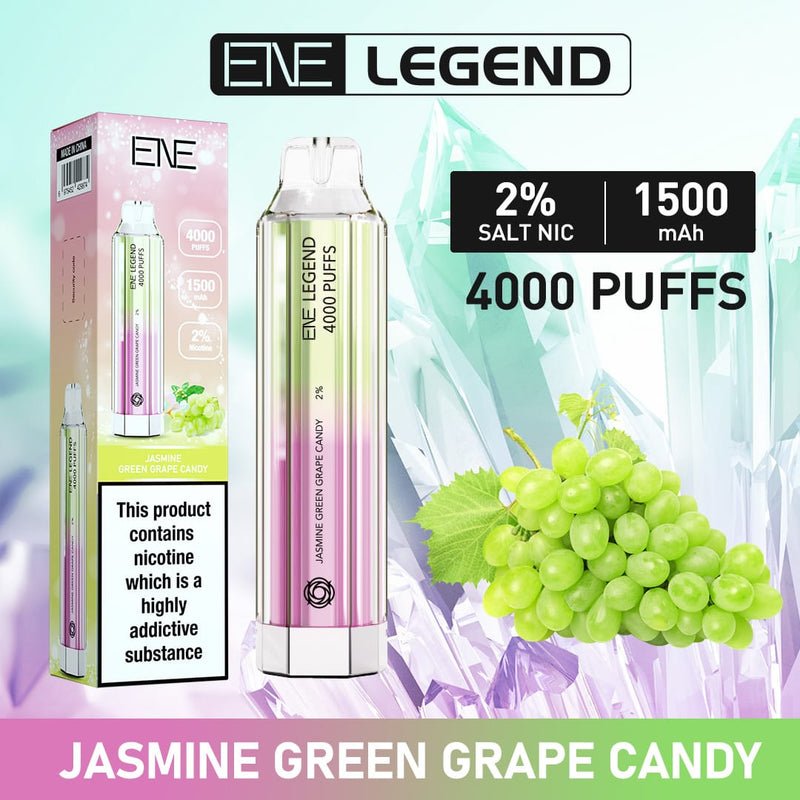 ENE Crystal Legend 4000 Disposable Vape Puff Pod (BOX OF 10)