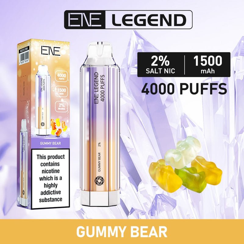 ENE Crystal Legend 4000 Disposable Vape Puff Pod (BOX OF 10)