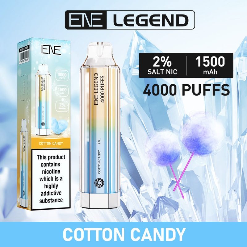 ENE Crystal Legend 4000 Disposable Vape Puff Pod (BOX OF 10)