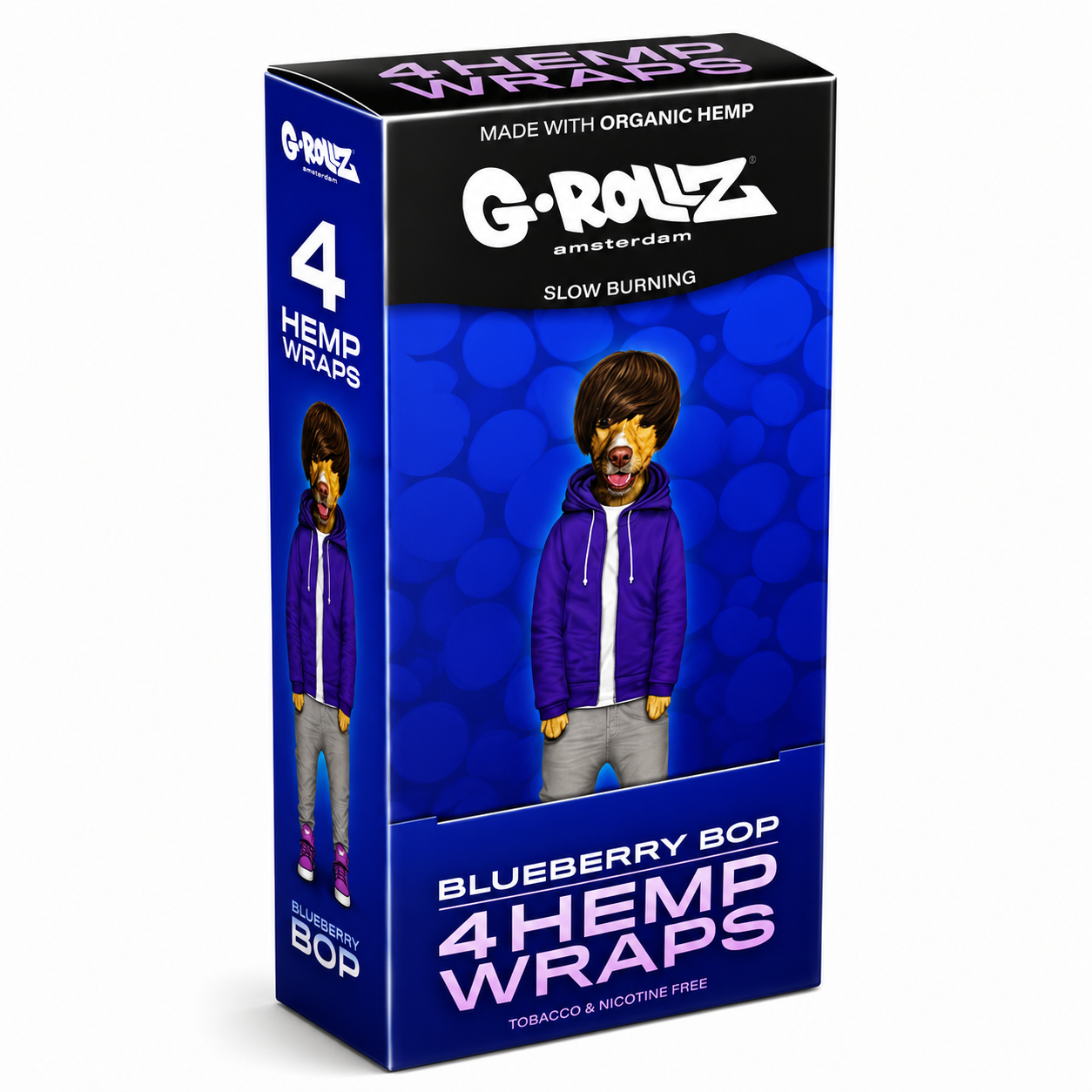 G‑Rollz Wraps Full Box of 15 Packs on a Pure White Background.