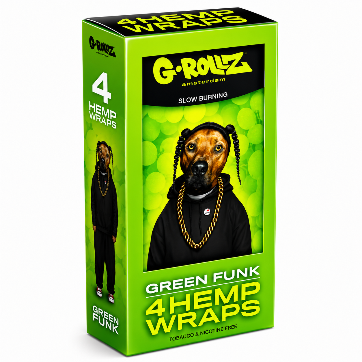G‑Rollz Wraps Full Box of 15 Packs on a Pure White Background.