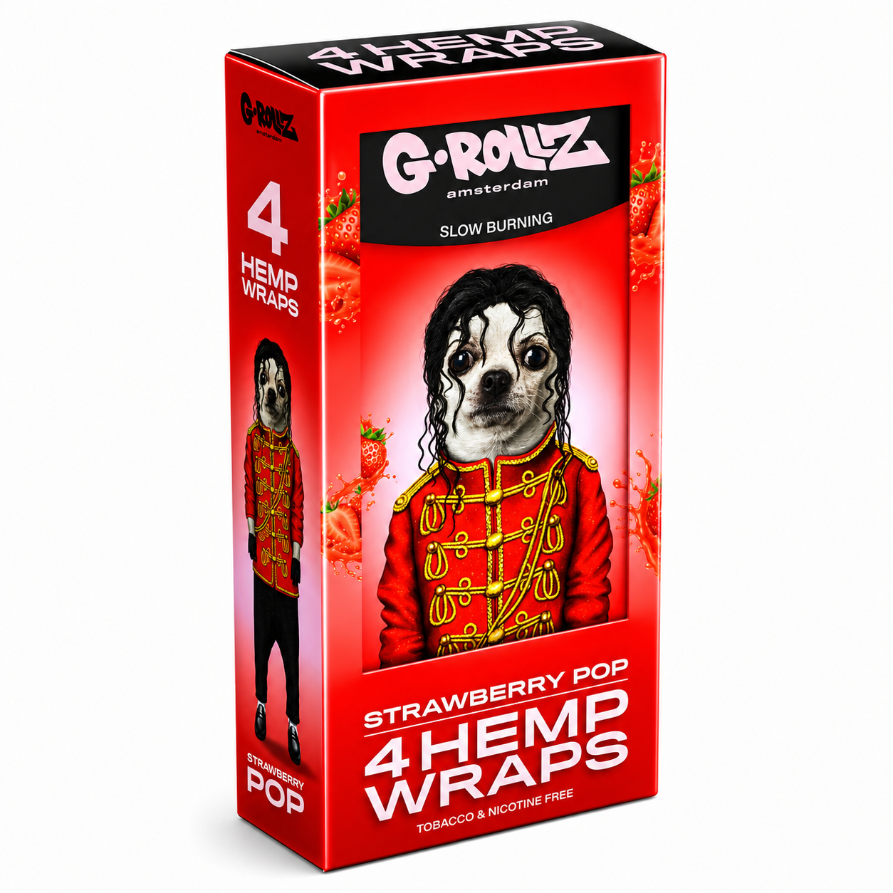 G‑Rollz Wraps Full Box of 15 Packs on a Pure White Background.