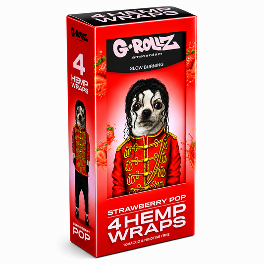 G‑Rollz Wraps Full Box of 15 Packs on a Pure White Background.