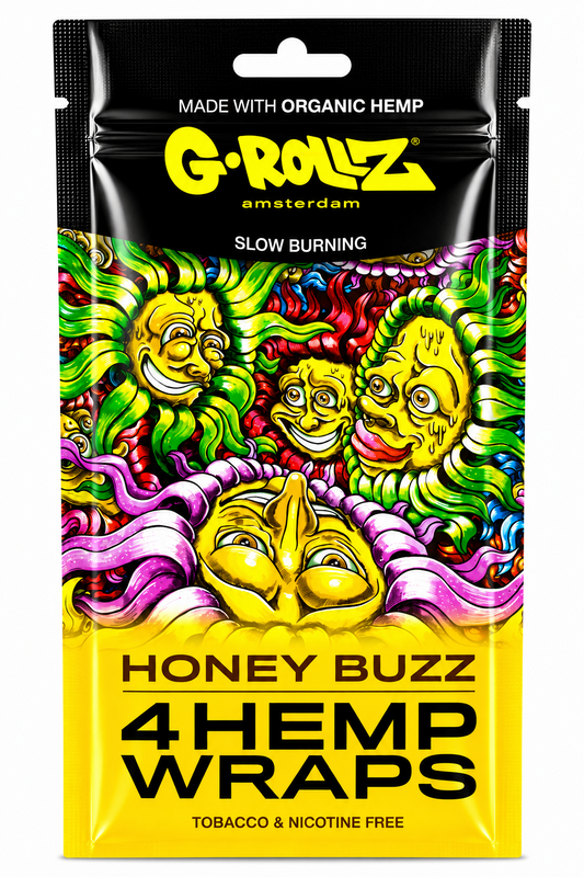 G-Rollz Wraps packaging with colourful design and text on a pure white background.