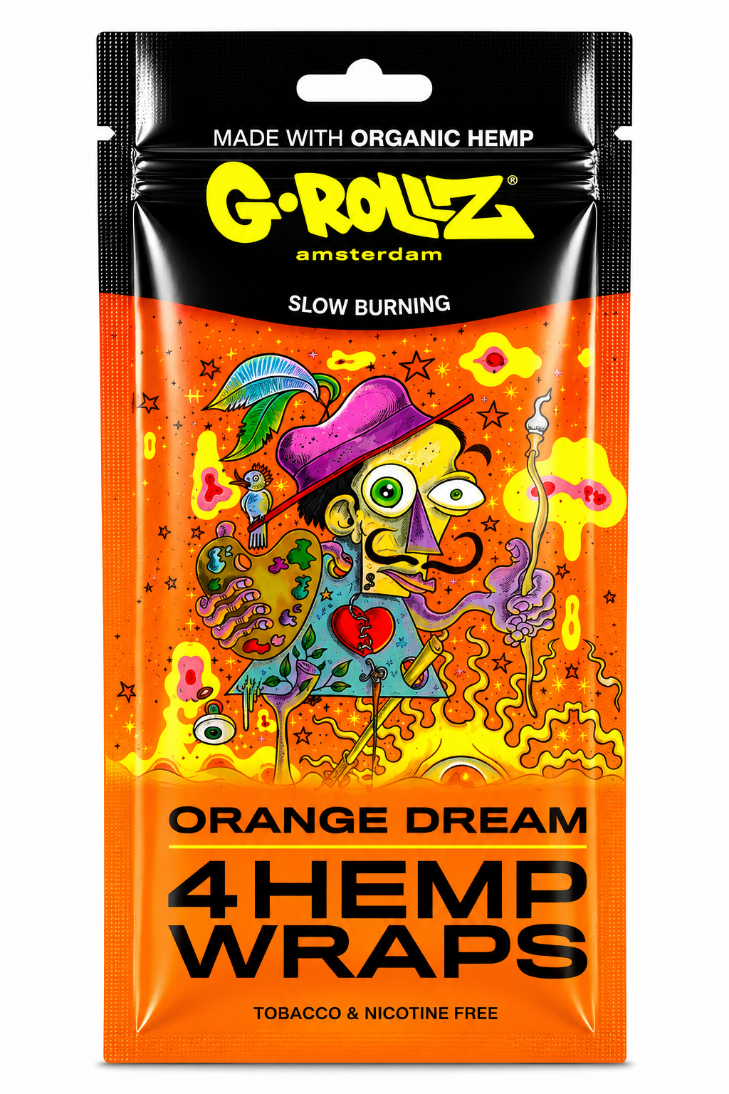 G Rollz Hemp Wraps – 4‑in‑1 Pack | Natural Rolling Accessory (Single Pack)