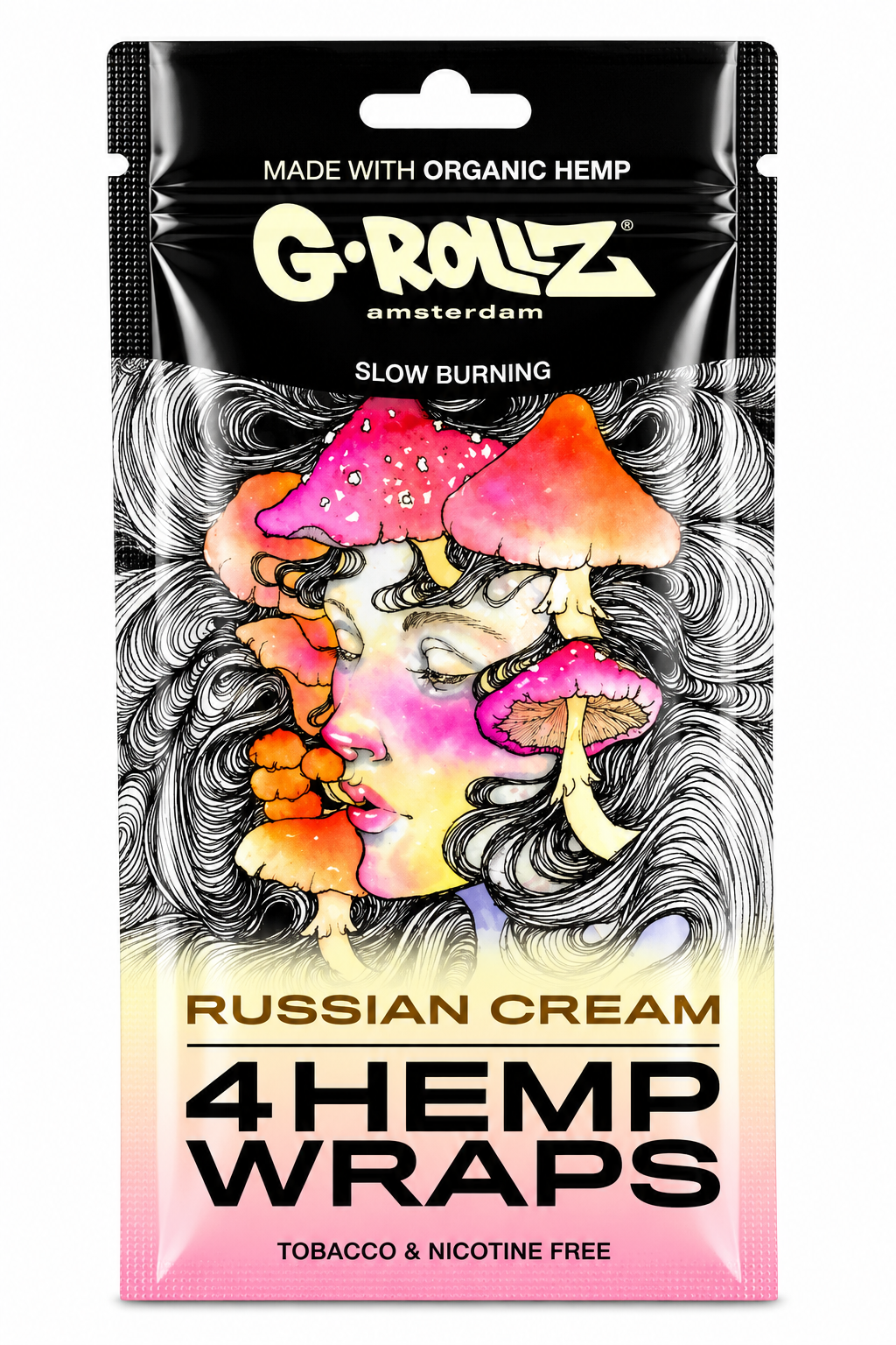 G Rollz Hemp Wraps – 4‑in‑1 Pack | Natural Rolling Accessory (Single Pack)