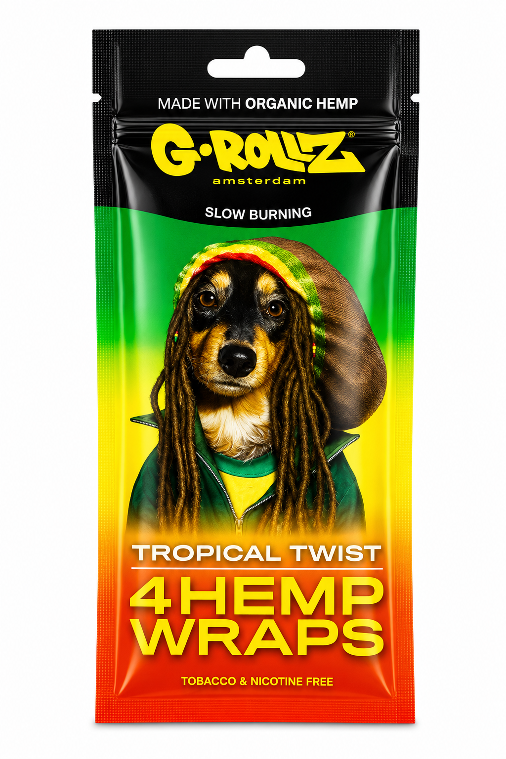 G Rollz Hemp Wraps – 4‑in‑1 Pack | Natural Rolling Accessory (Single Pack)