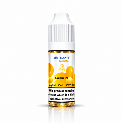 Hayati Pro Max nic salt bottle displayed on a pure white background with clear label detailing.