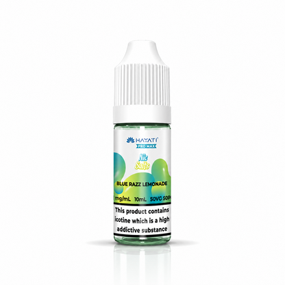 Hayati Pro Max nic salt bottle displayed on a pure white background with clear label detailing.