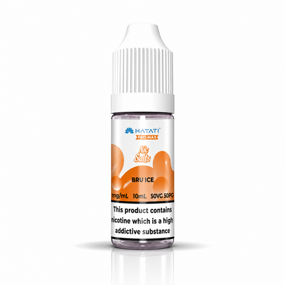 Hayati Pro Max nic salt bottle displayed on a pure white background with clear label detailing.