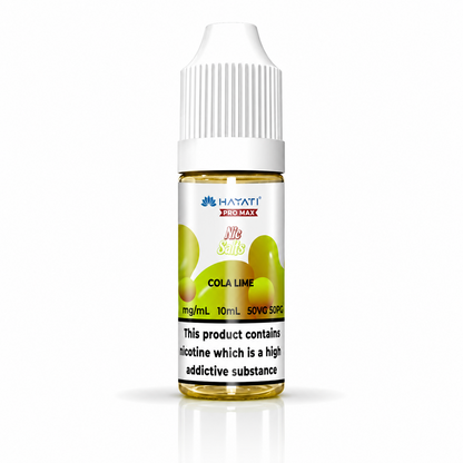 Hayati Pro Max nic salt bottle displayed on a pure white background with clear label detailing.