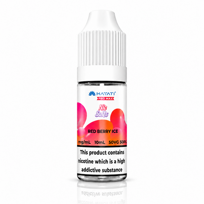 Hayati Pro Max nic salt bottle displayed on a pure white background with clear label detailing.