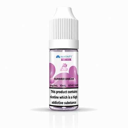 Hayati Pro Max nic salt bottle displayed on a pure white background with clear label detailing.