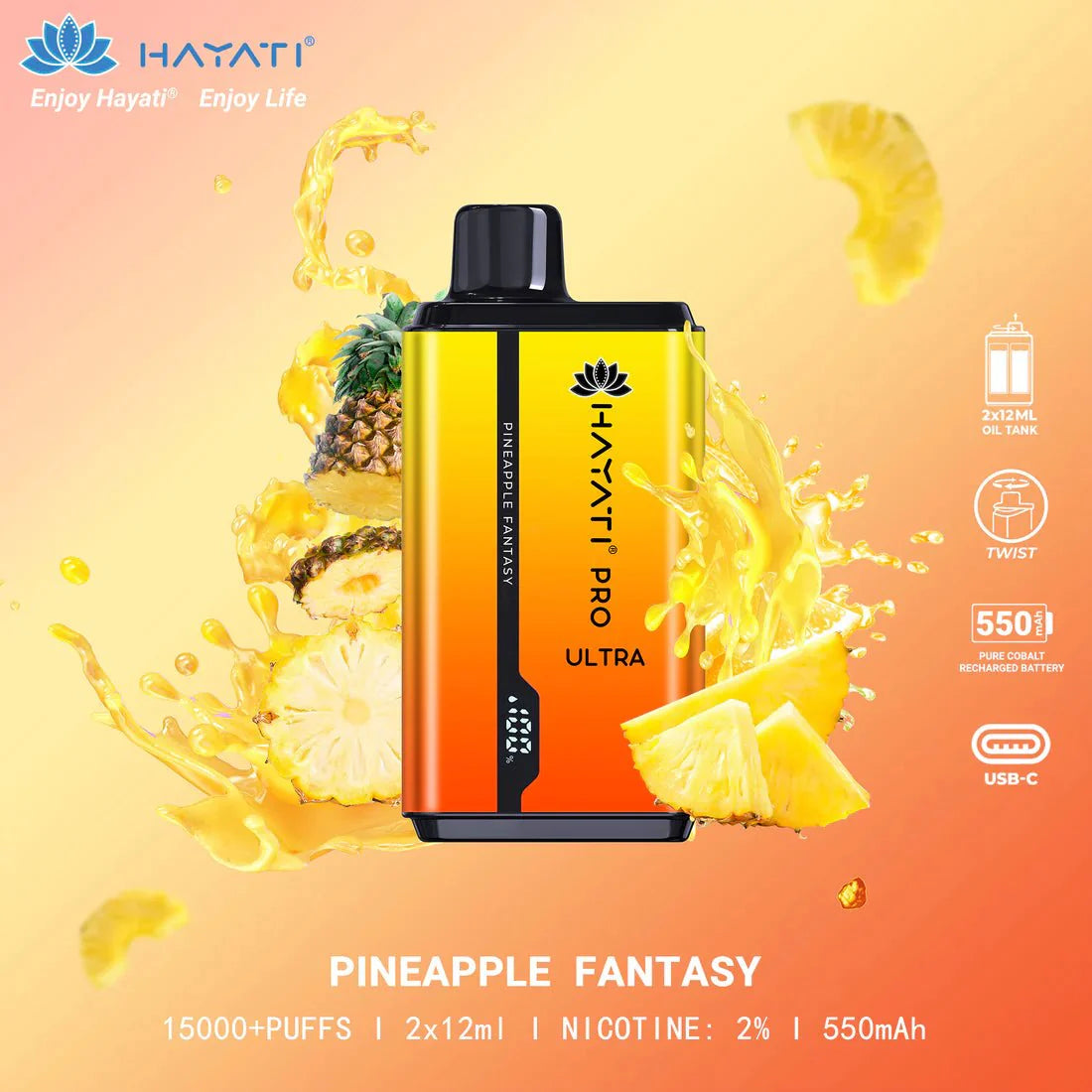 Hayati Pro Ultra 15,000 Disposable Vape (BOX OF 10)