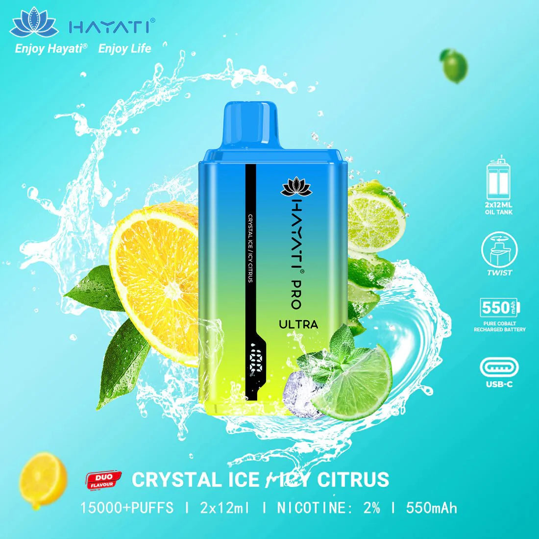 Hayati Pro Ultra 15,000 Disposable Vape (BOX OF 10)