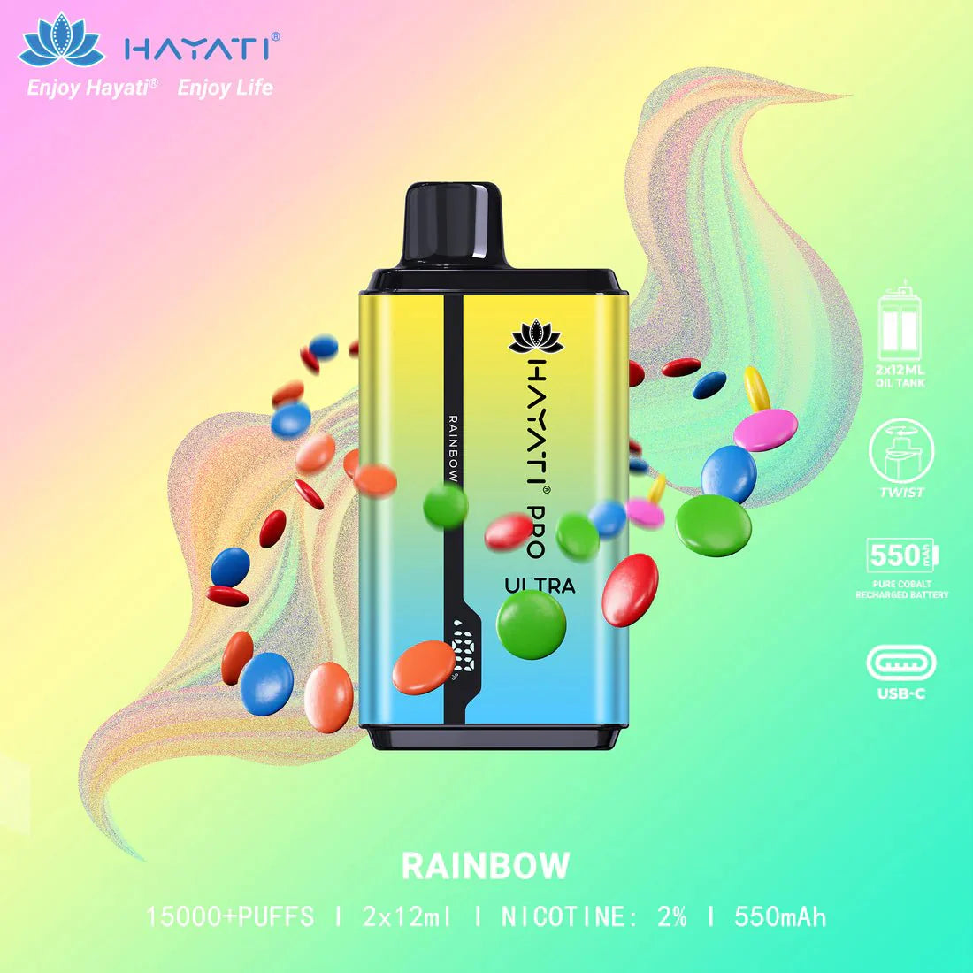 Hayati Pro Ultra 15,000 Disposable Vape (BOX OF 10)