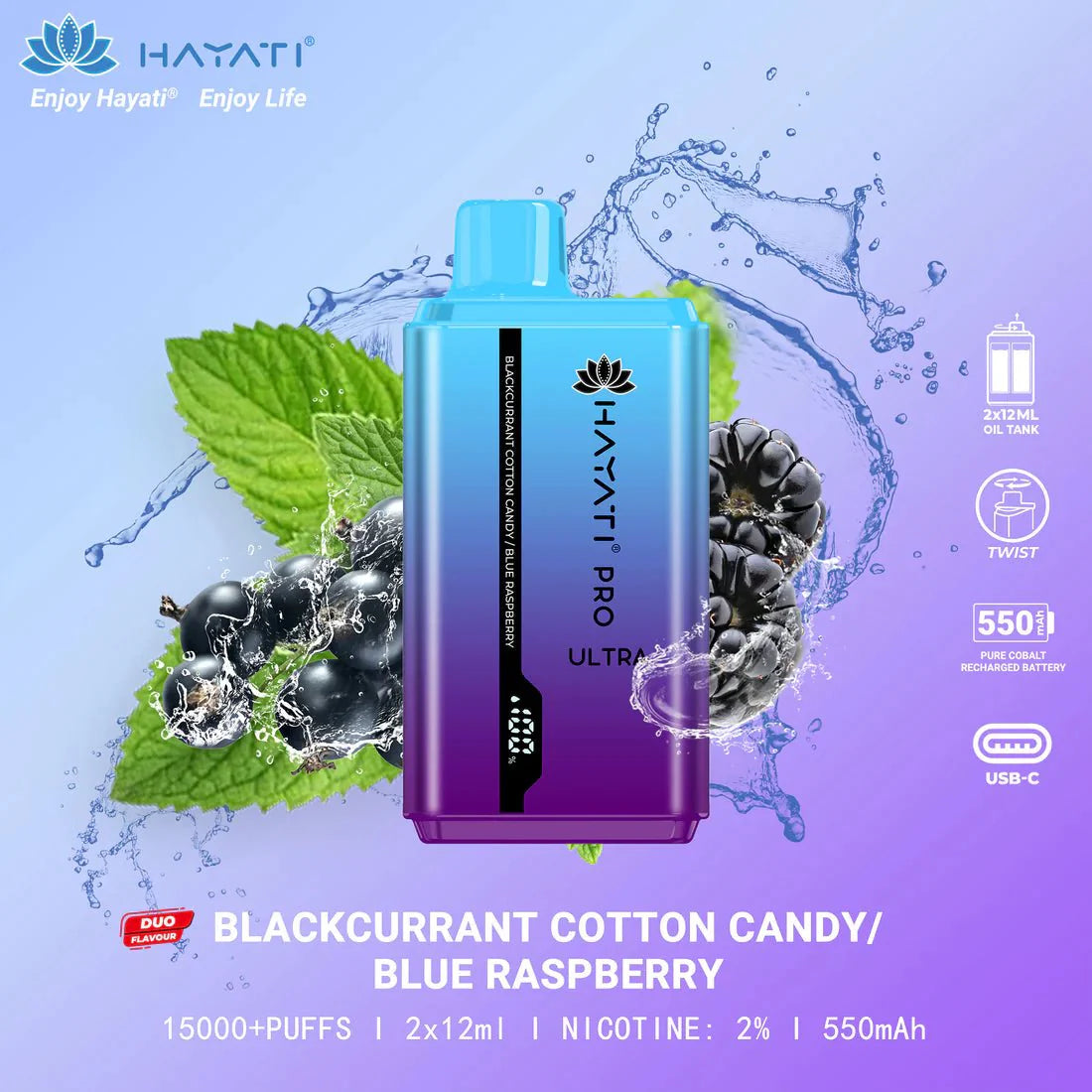 Hayati Pro Ultra 15,000 Disposable Vape (BOX OF 10)