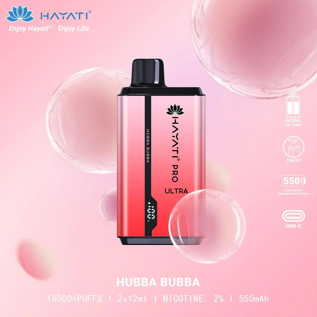 Hayati Pro Ultra 15,000 Disposable Vape (BOX OF 10)