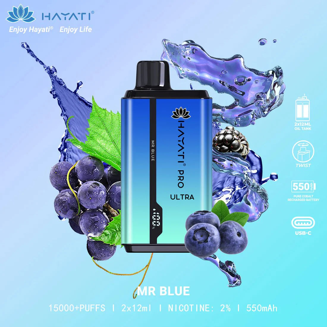 Hayati Pro Ultra 15,000 Disposable Vape (BOX OF 10)