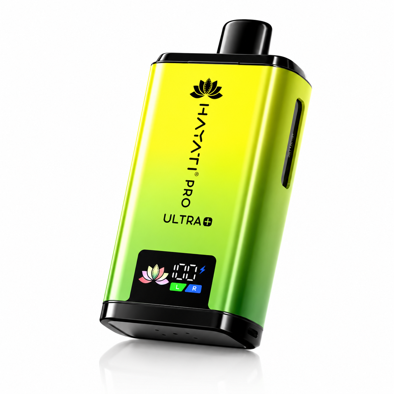 Hayati Pro Ultra Plus device shown on a pure white background with clear device detailing.