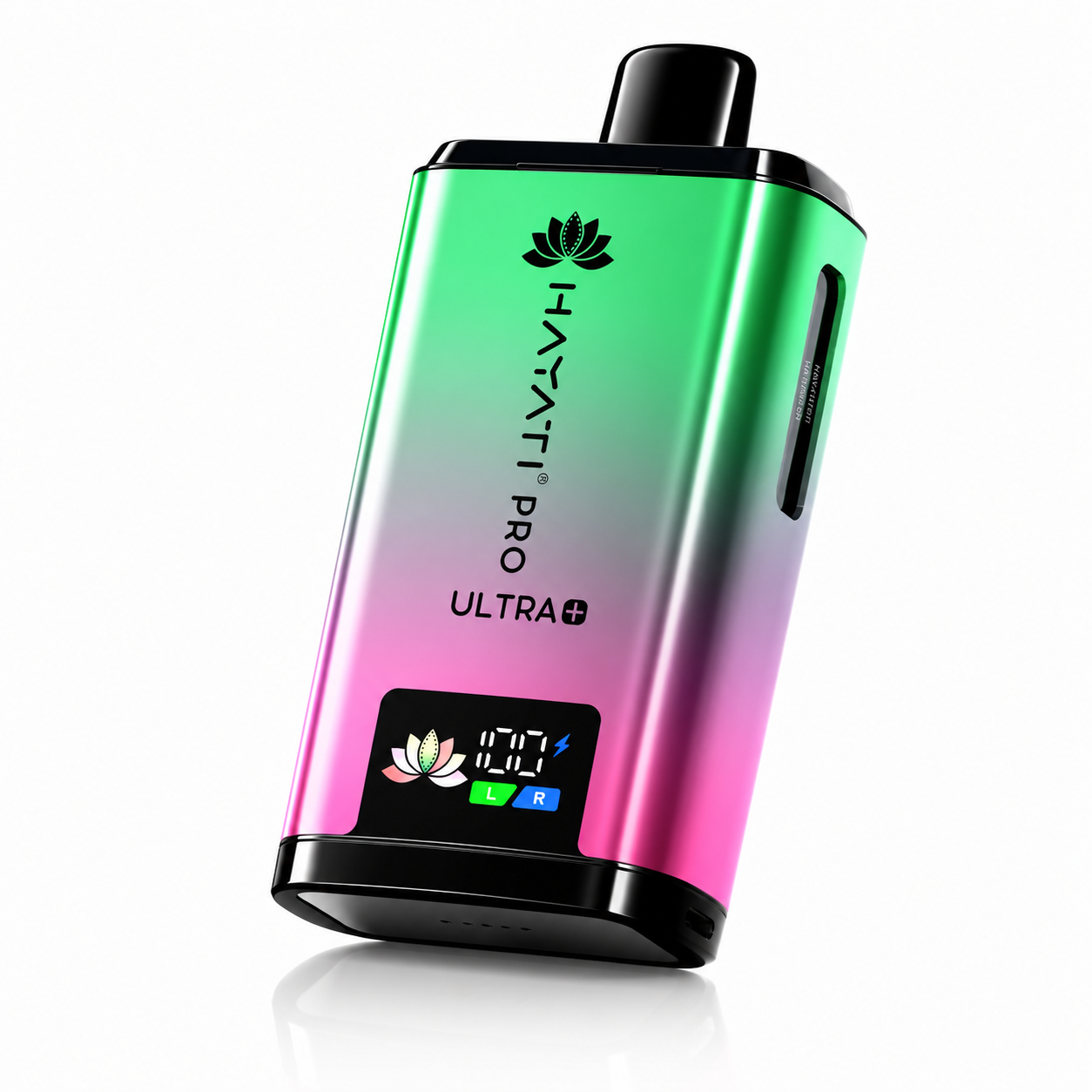 Hayati Pro Ultra Plus device shown on a pure white background with clear device detailing.