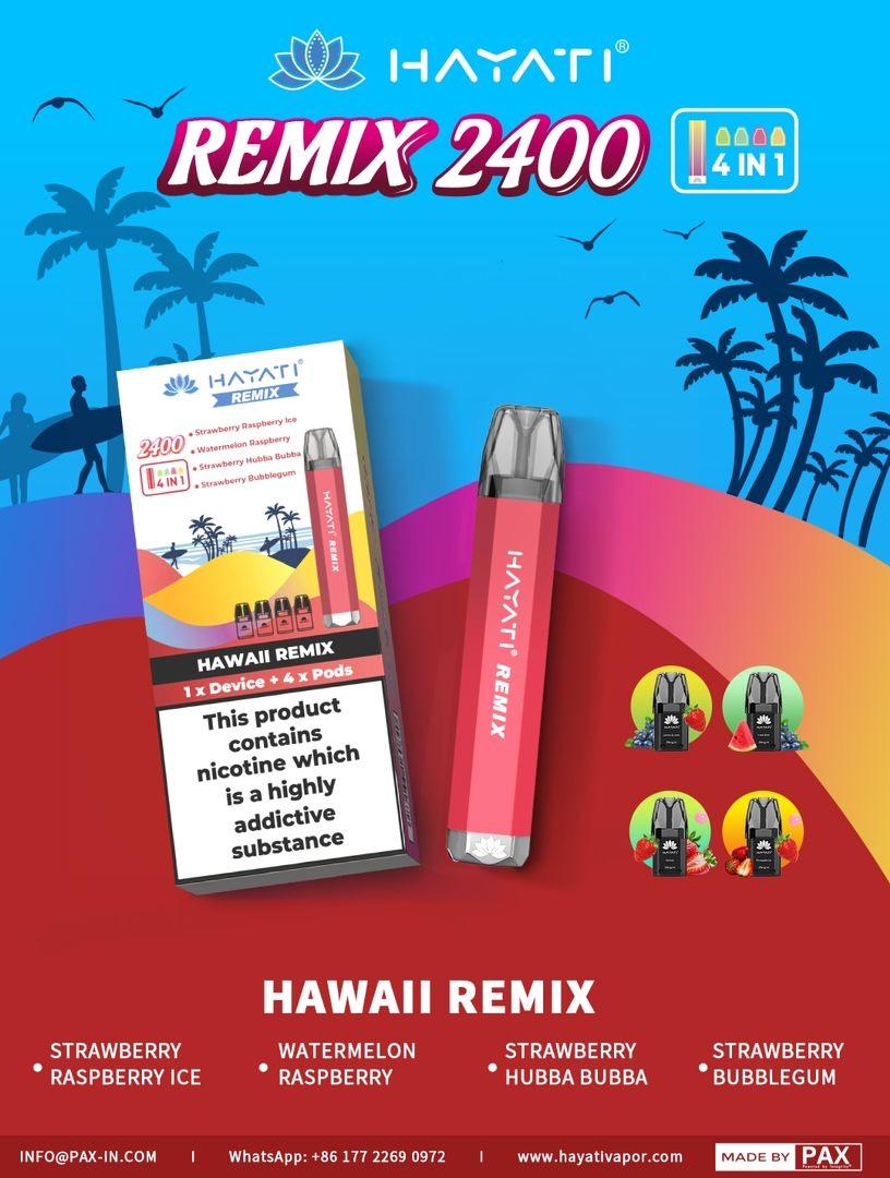 Hayati Remix 2400 Puffs 4 in 1 Disposable Vape (Box of 5)